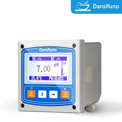 Pengontrol pH ORP dengan Dua Relai SPST 3A 250V AC Alarm Tinggi Rendah Kontrol Dosis Pemasangan Panel Penganalisis pH ORP